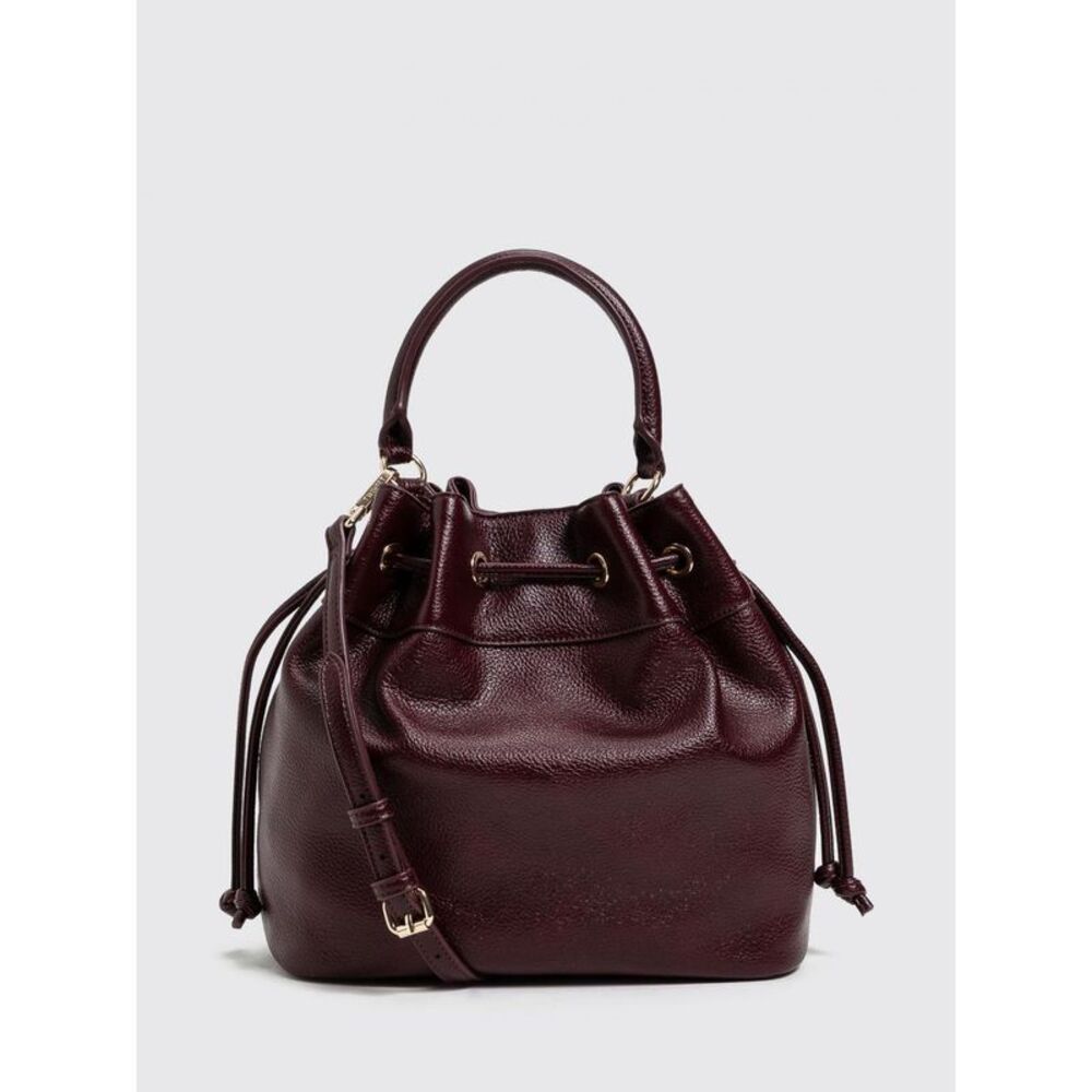Twinset Women Twinset Grained Faux Leather Bucket Bag With Drawstring